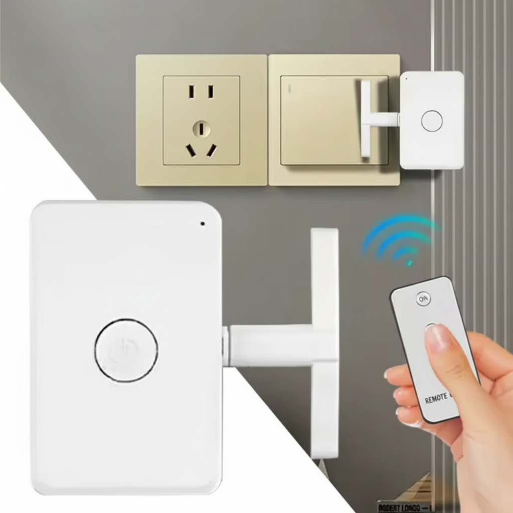 Bezprzewodowy włącznik światła, automatyczny przycisk, inteligentny, ładowany przez USB