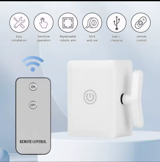 Bezprzewodowy włącznik światła, automatyczny przycisk, inteligentny, ładowany przez USB