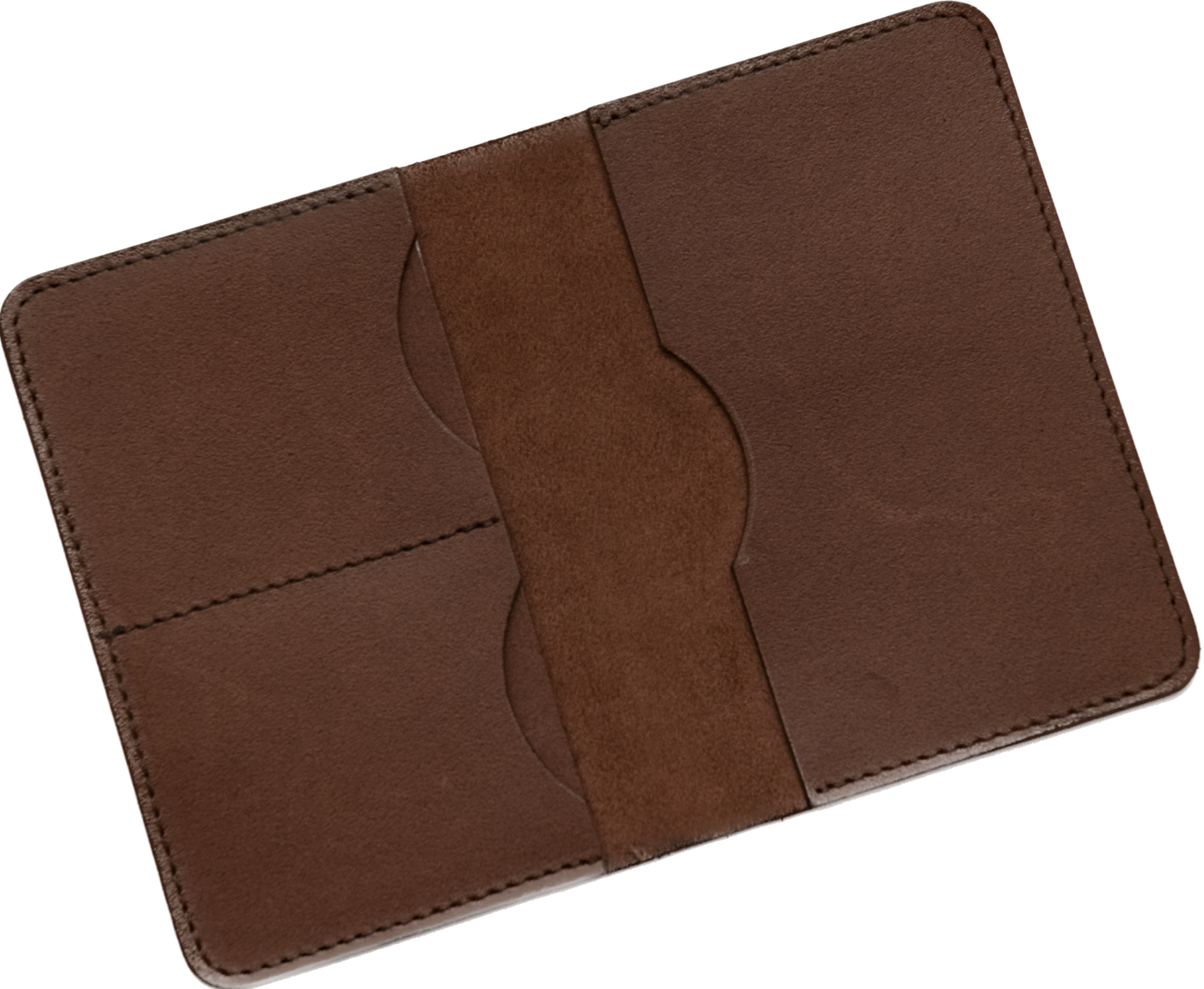 Leather Passport Wallet - Dark Brown