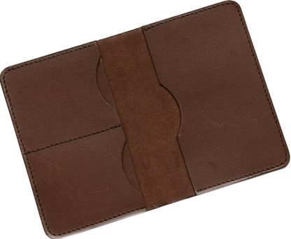 Leather Passport Wallet - Dark Brown
