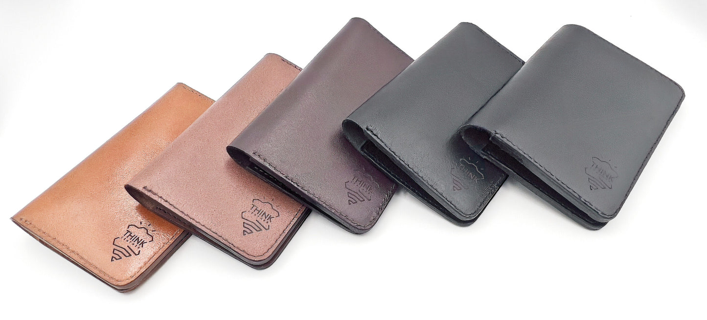 Leather Passport Wallet - Dark Brown